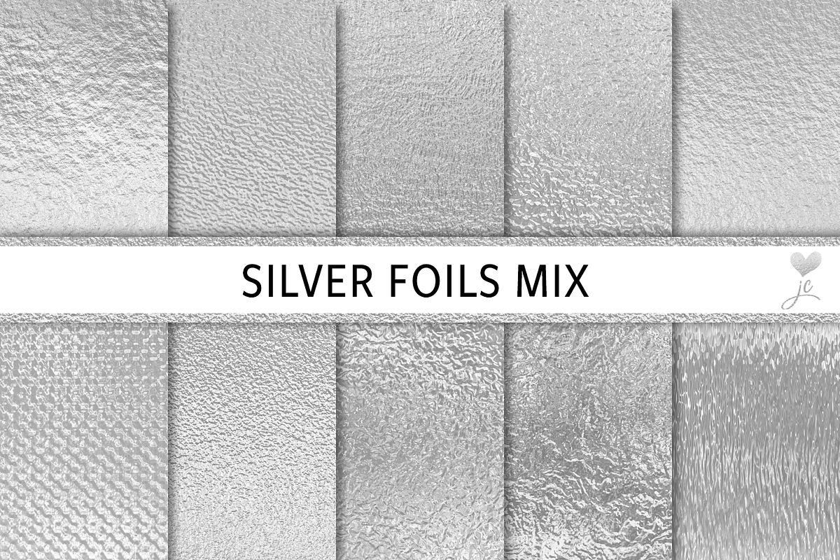 Silver Foils Mix in Textures - product preview 8