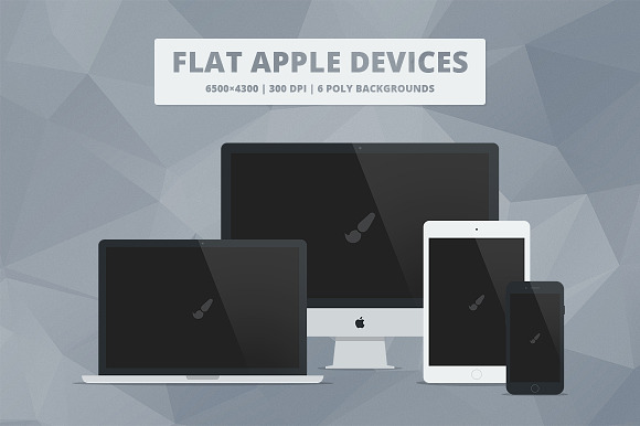 Flat Responsive Apple Web Mockups in Mobile & Web Mockups - product preview 2
