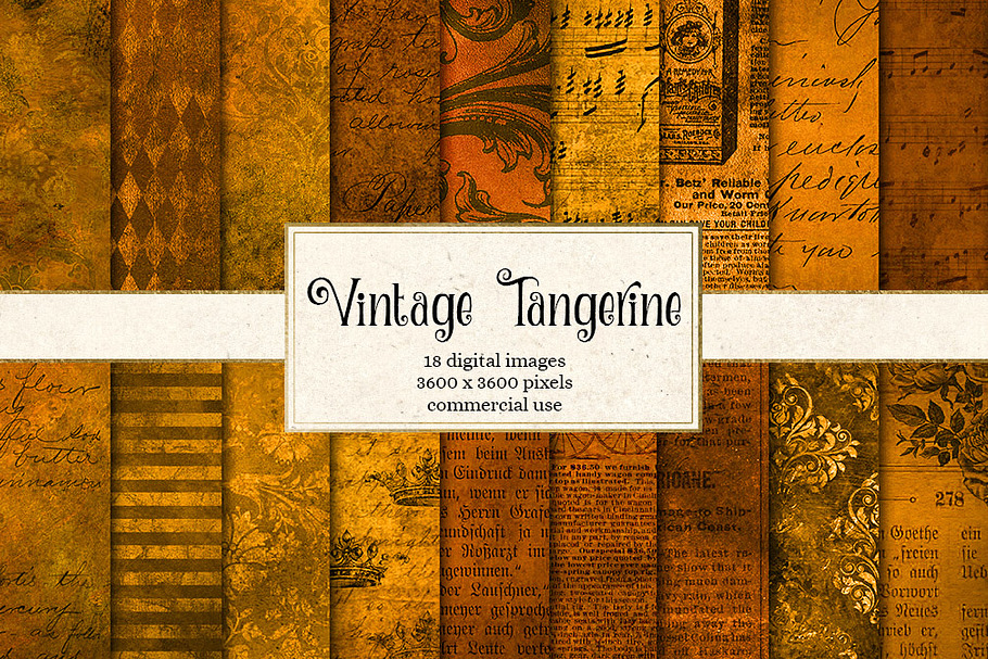 Vintage Tangerine Textures