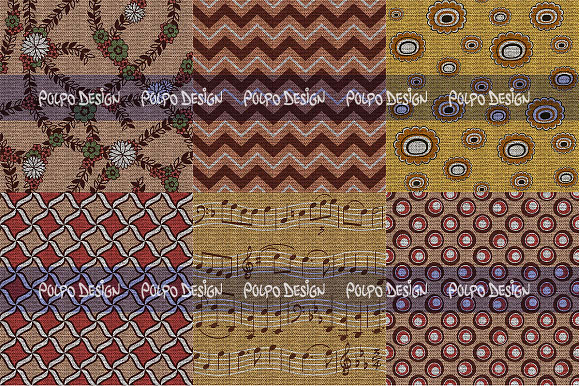 Patterned Burlap Digital Papers in Patterns - product preview 1