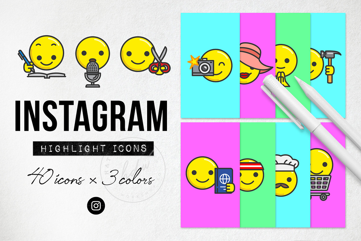 Emoji Instagram Highlight Icons in Instagram Templates - product preview 8