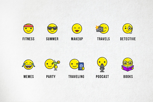 Emoji Instagram Highlight Icons in Instagram Templates - product preview 2