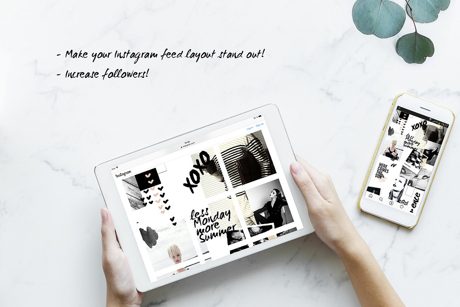 Instagram PUZZLE template - Grunge in Instagram Templates - product preview 8