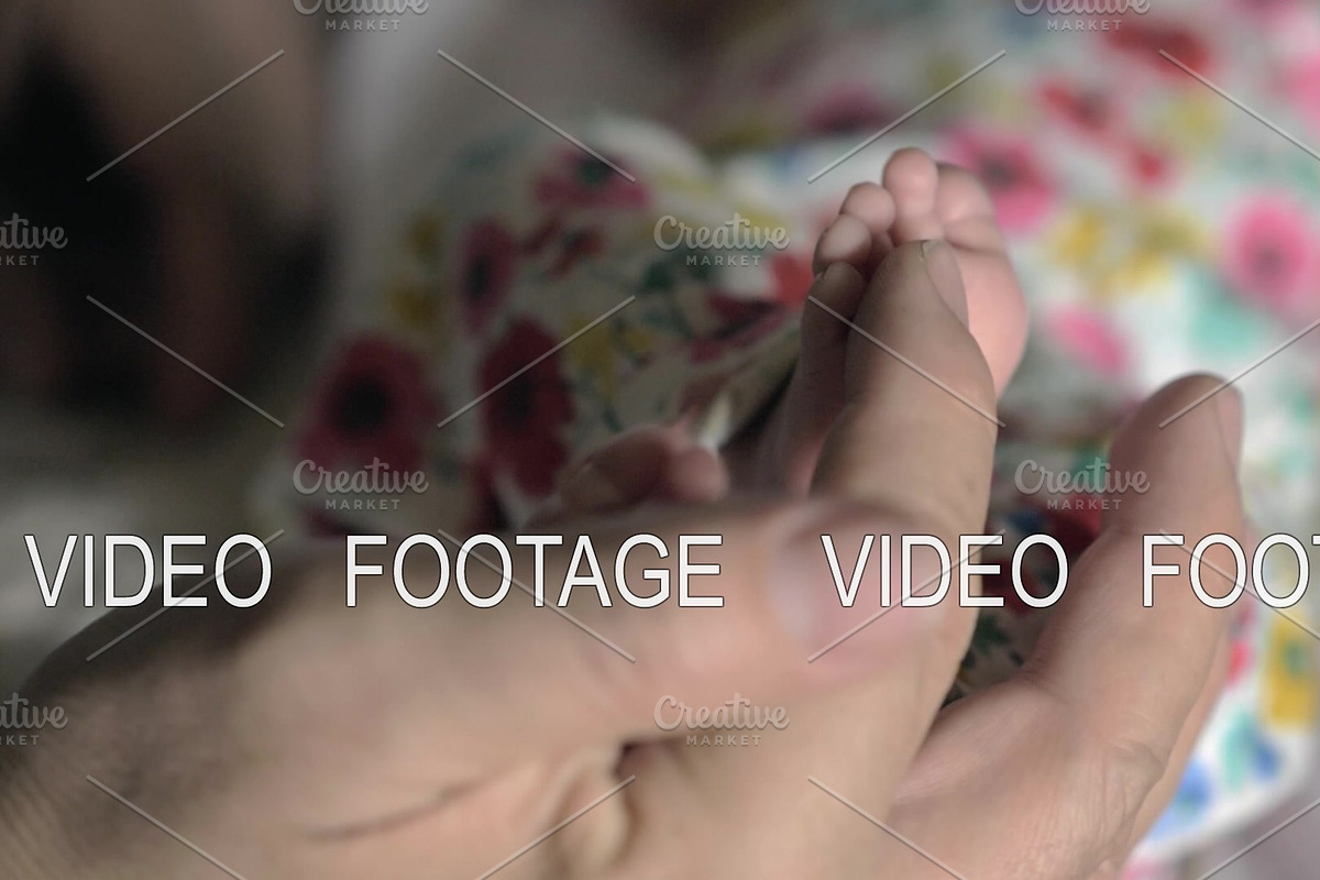 Grandpa touching baby feet in Graphics - product preview 8