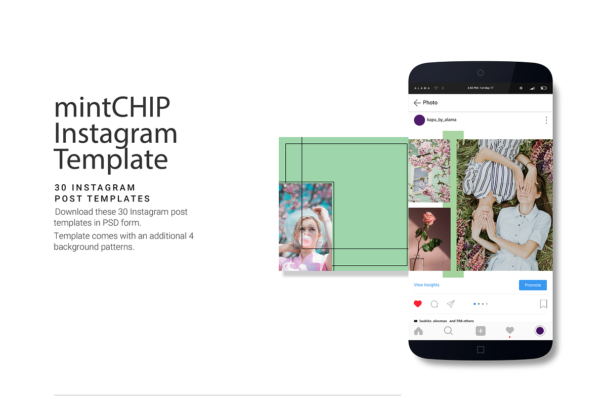 mintCHIP Instagram Post Template in Instagram Templates - product preview 8