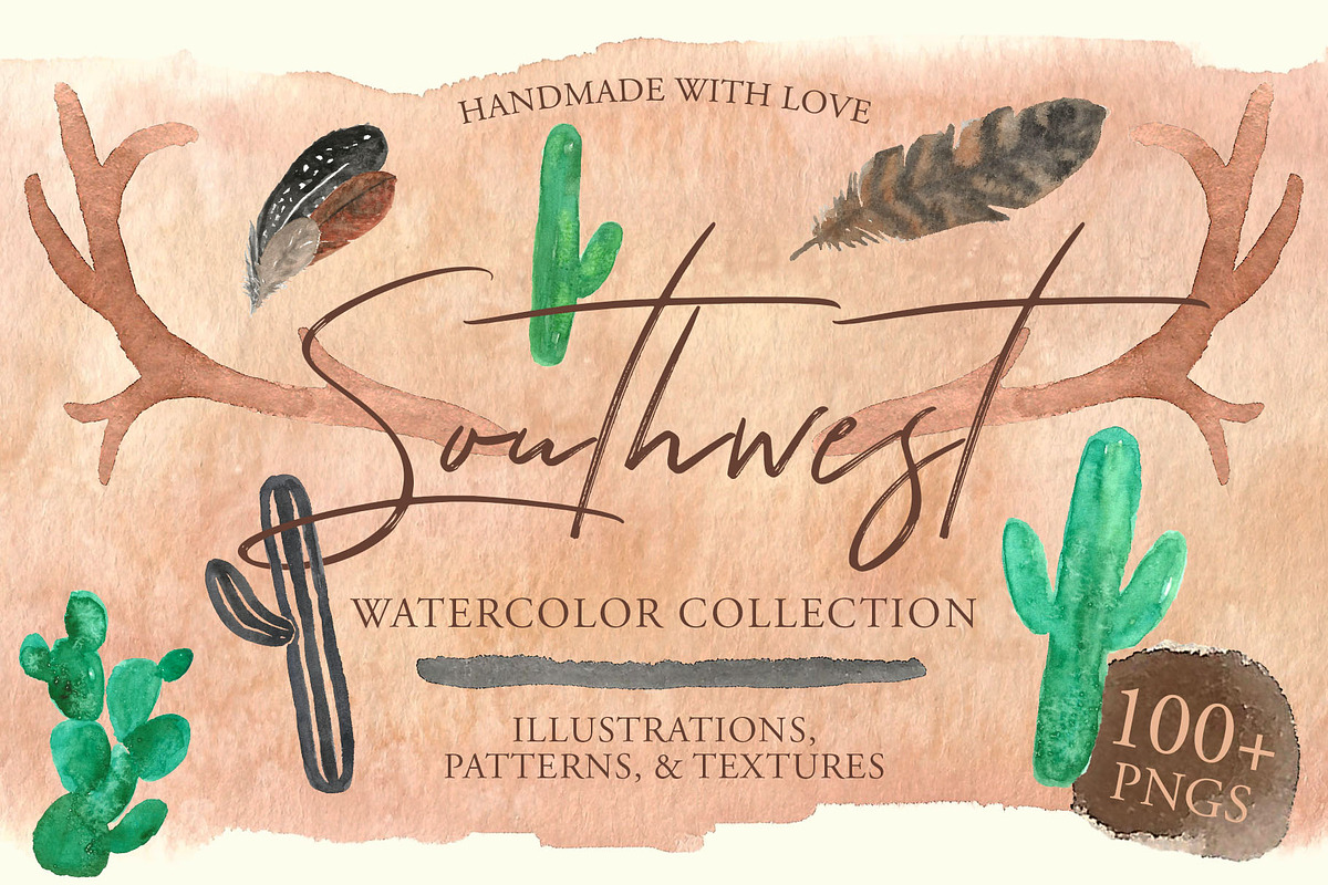 Southwest Watercolor Collection in Illustrations - product preview 8