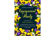 Engagement party floral card