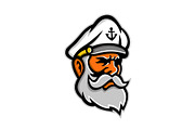 Seadog Sea Captain Head Mascot