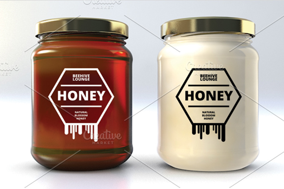 Honey Labels v1 Creative Logo Templates Creative Market