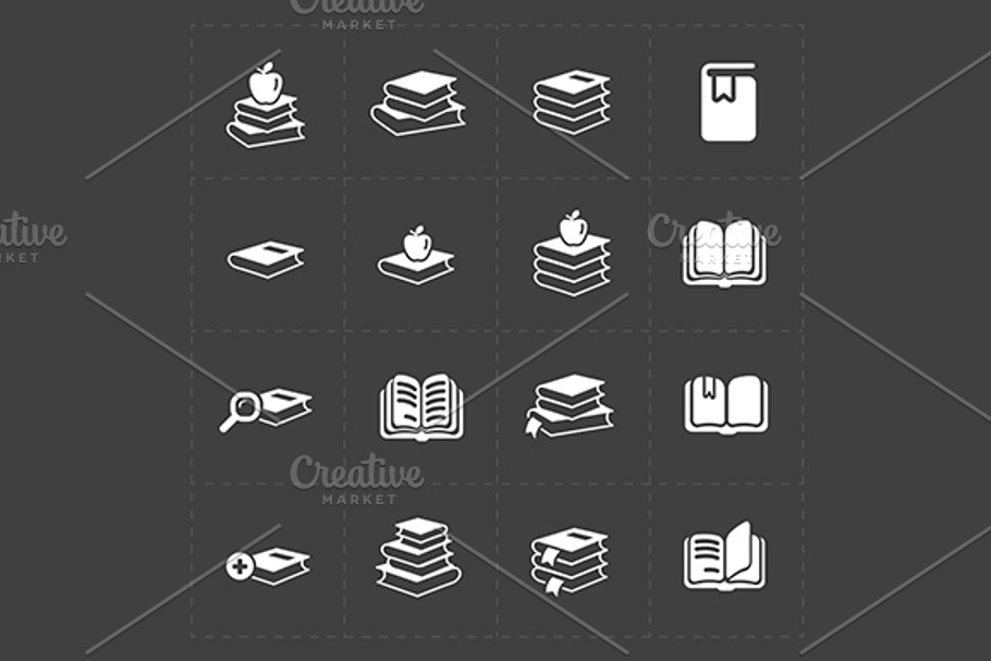 Modern Web Books set in Book Icons - product preview 8