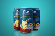 3 Realistic Can Mockups for PS