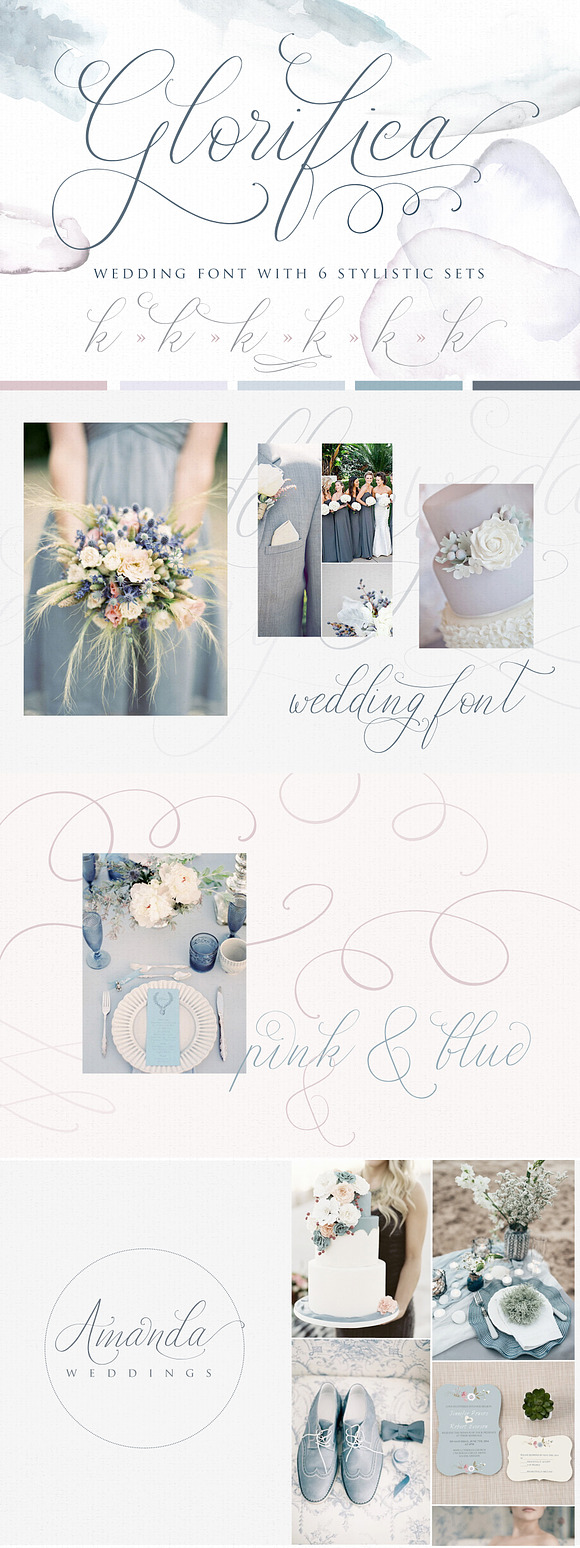 Glorifica Wedding Font in Script Fonts - product preview 7