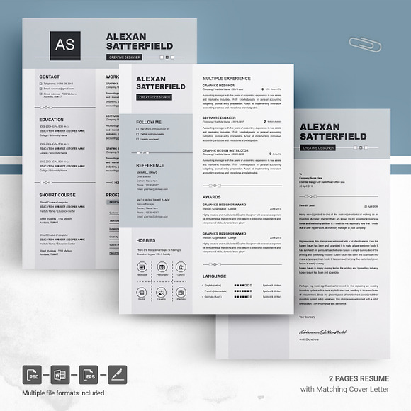 Apple Pages Resume / CV Template in Resume Templates - product preview 3