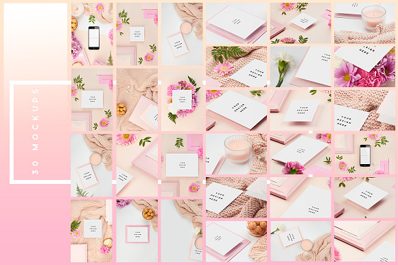 Peach & Pink | Mockup Bundle in Print Mockups - product preview 3