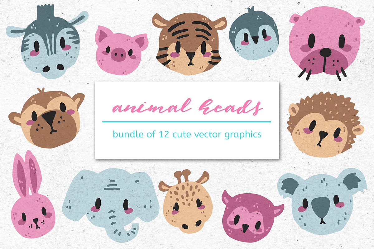CUTE ANIMALS - Bundle of 12 Graphics in Objects - product preview 8