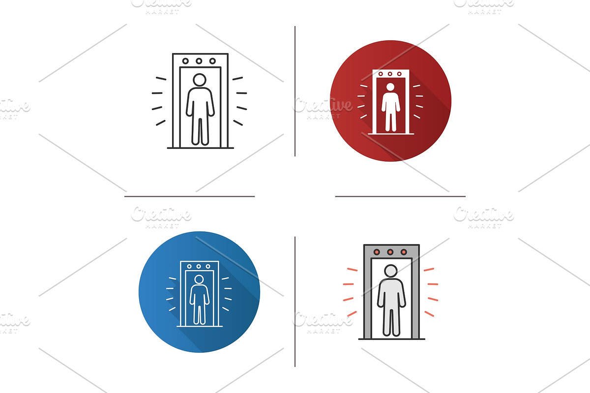 Signaling portal metal detector icon in Graphics - product preview 8