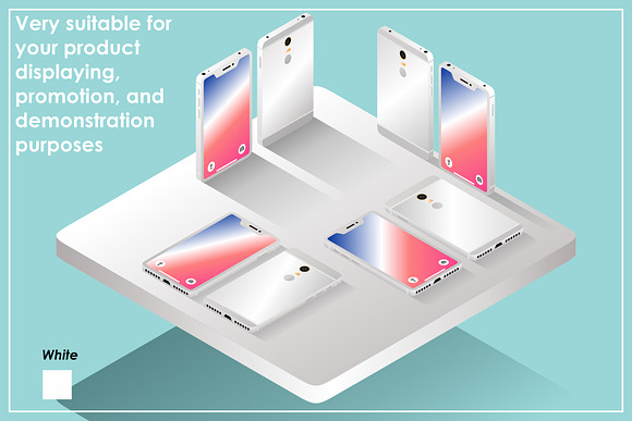 Isometric Vector of Smartphone in Graphics - product preview 5