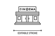 Cinema building linear icon