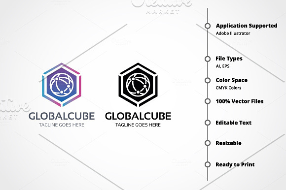 Global Cube Logo in Logo Templates - product preview 6