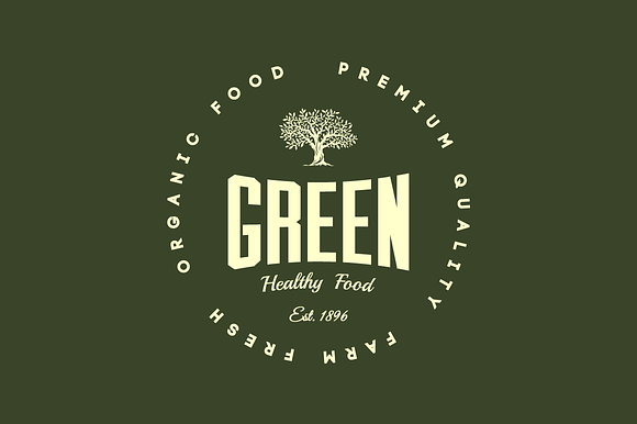 Organic natural food tree logo in Illustrations - product preview 2
