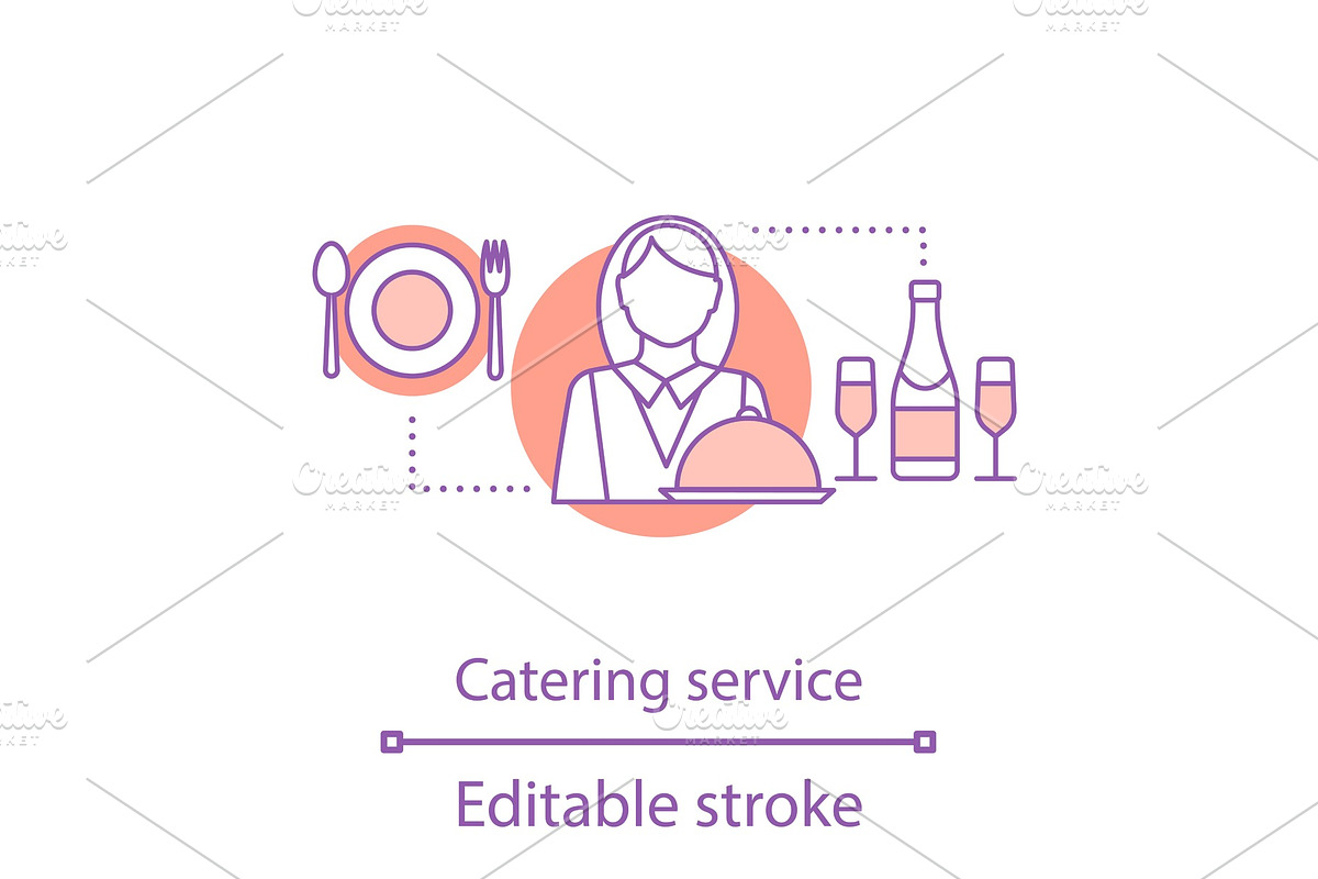 Catering service concept icon in Graphics - product preview 8