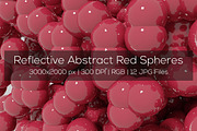 Reflective Abstract Red Spheres