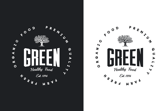 Organic natural food tree logo in Illustrations - product preview 4