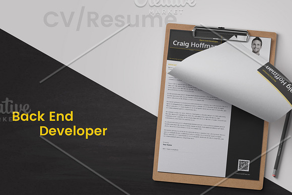 Back End Developer Resume in Resume Templates - product preview 1