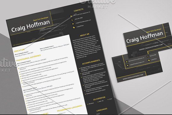 Back End Developer Resume in Resume Templates - product preview 2
