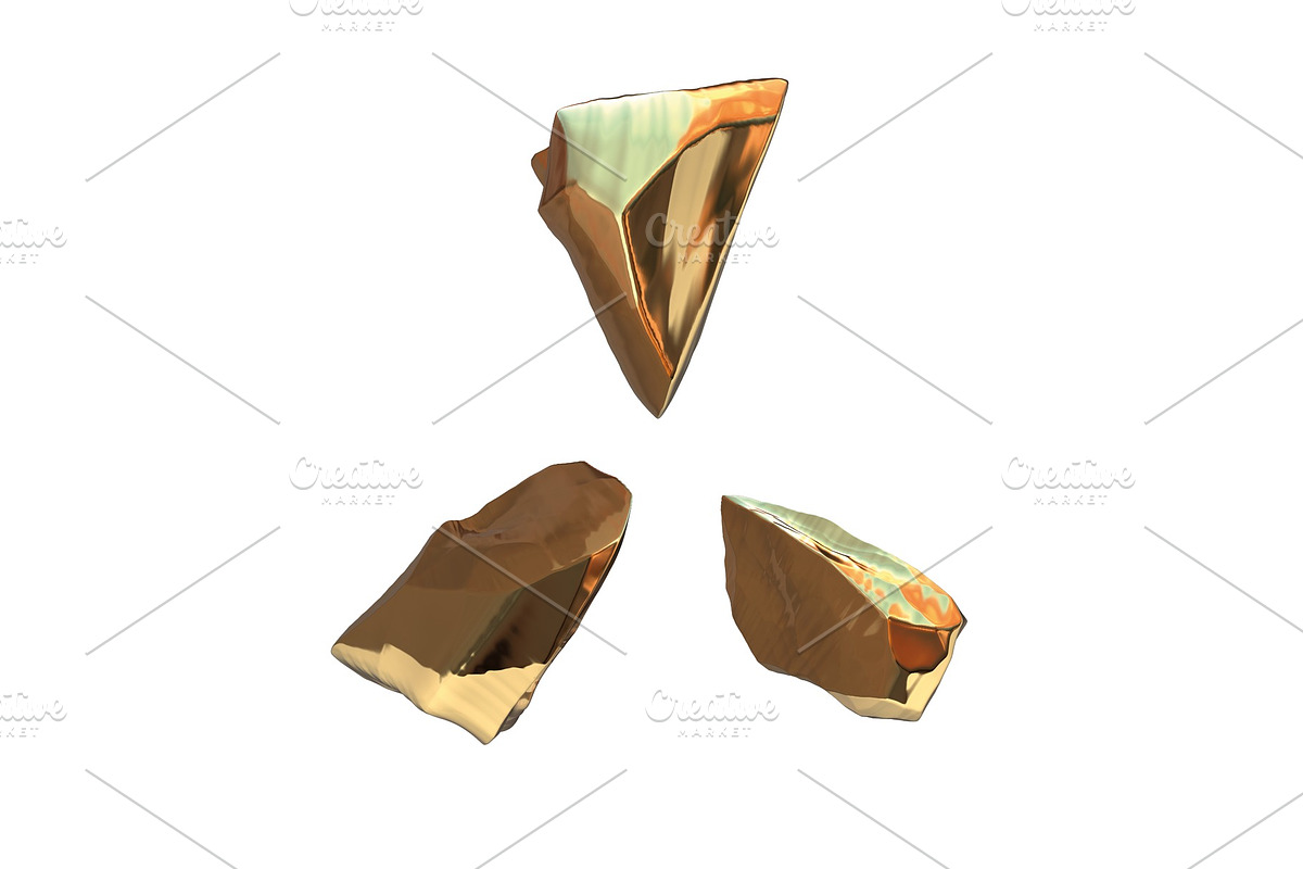 Set of golden nuggets isolated on in Illustrations - product preview 8