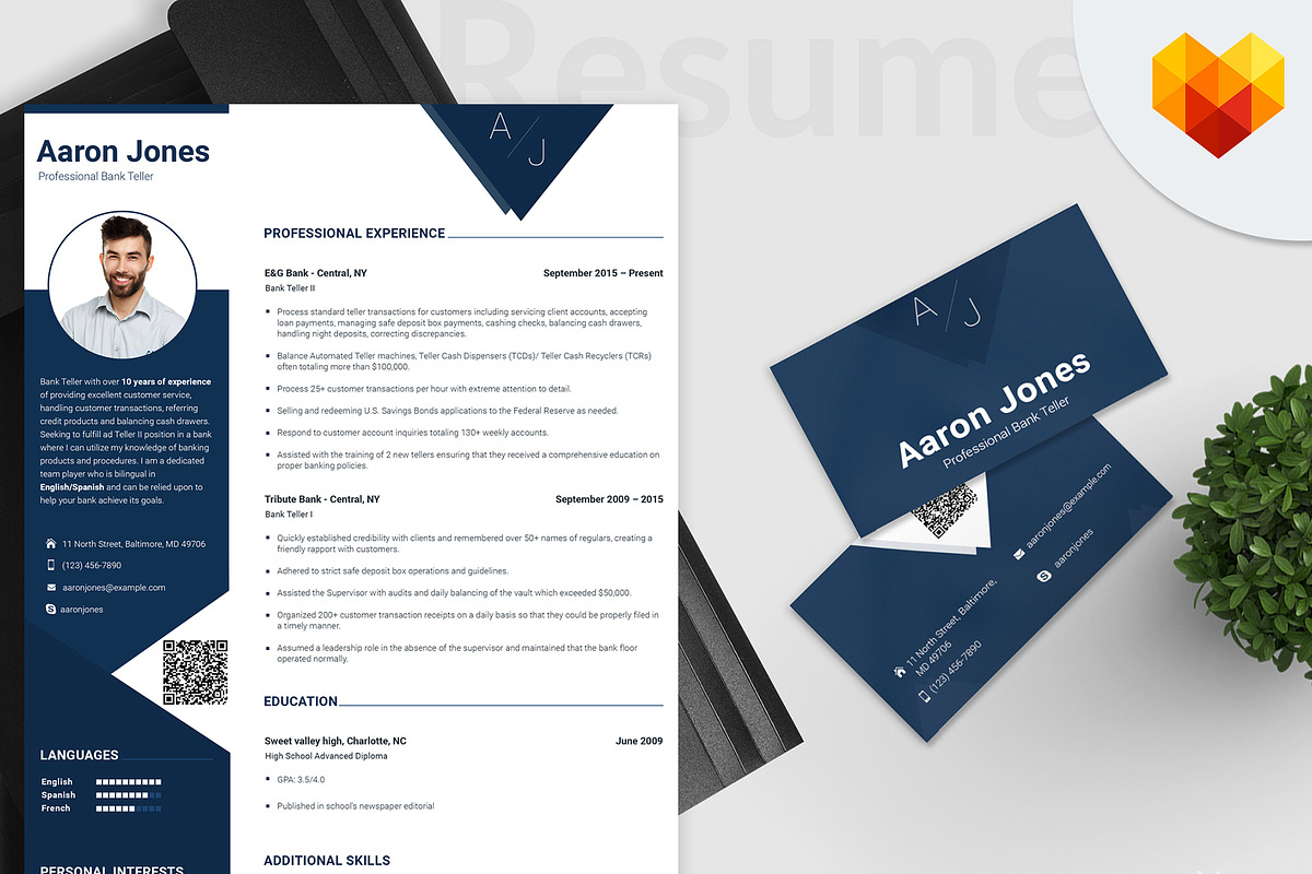 Resume Template for Banker in Resume Templates - product preview 8