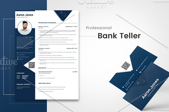 Resume Template for Banker in Resume Templates - product preview 1