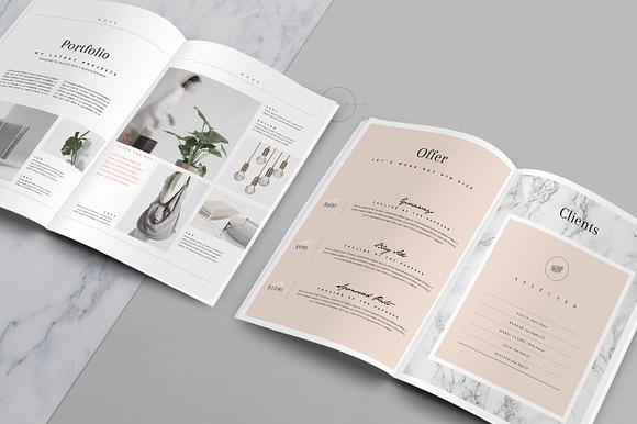 Editorial Portfolio PSD • Noémi in Brochure Templates - product preview 5
