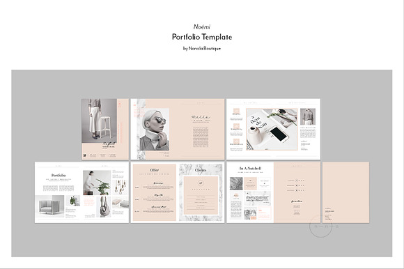 Editorial Portfolio PSD • Noémi in Brochure Templates - product preview 6