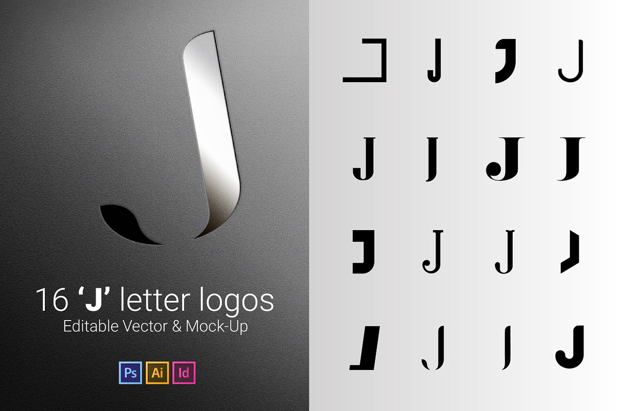 16 J Letter Logos - Vector & Mock-Up in Logo Templates - product preview 8