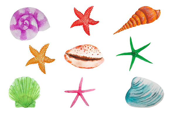 Sea Clipart Watercolor in Illustrations - product preview 2