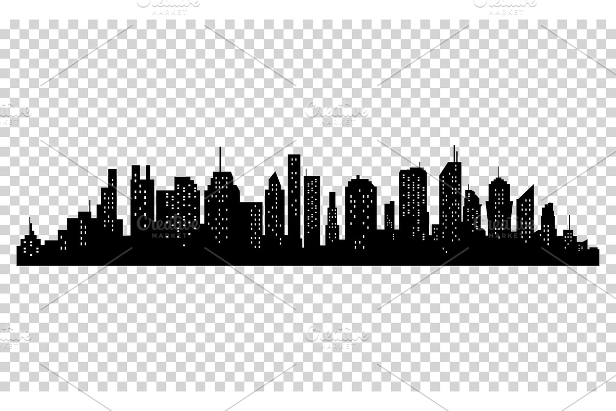 Silhouette of city with black in Textures - product preview 8