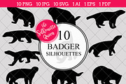 Badger Silhouette Clipart Clip Art 