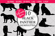 Black Panther Silhouette Clipart 