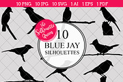 Blue Jay Silhouette Clipart Clip Art