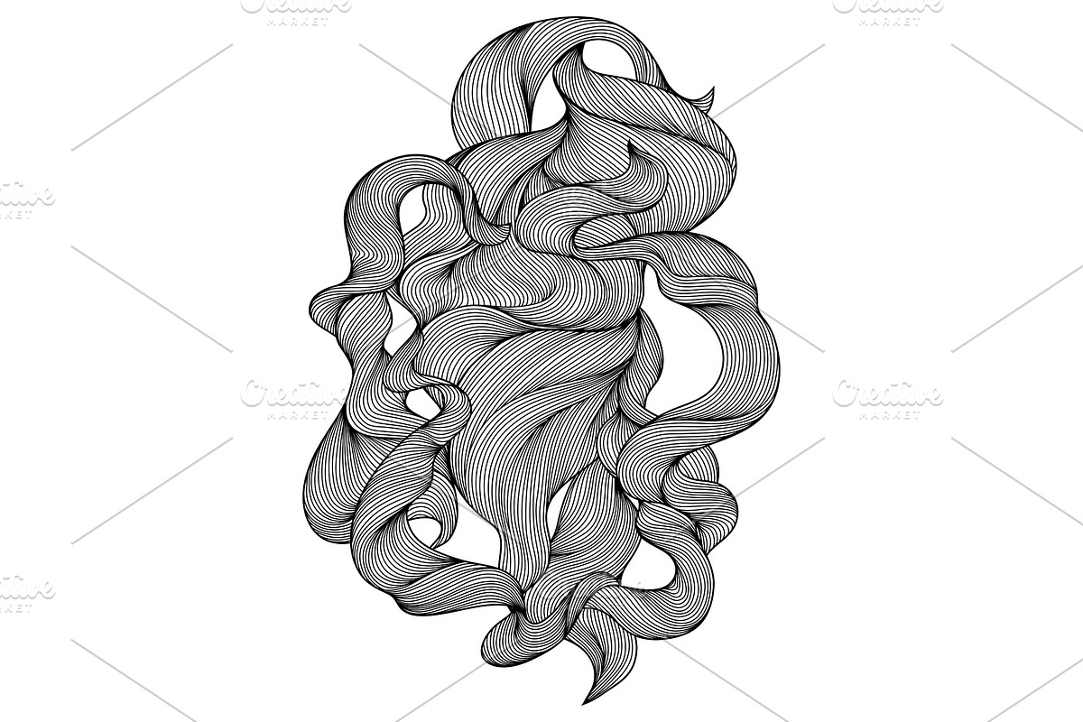 Design with wave line curls. in Illustrations - product preview 8