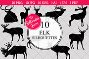 Elk Silhouette Clipart Vector