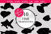 Fish Silhouette Clipart Vector