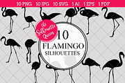 Flamingo Silhouette Clipart  Vector