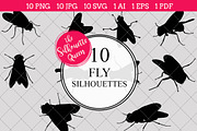 Fly Silhouette Clipart  Vector