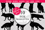 Fox Silhouette Clipart Vector