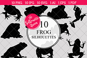 Frog Silhouette Clipart Vector