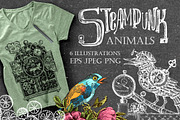 Steampunk illustrations 2. Animals 