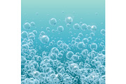 Realistic water bubbles background