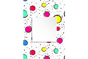 Pop art colorful confetti background